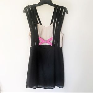 Double in Brass Black Cream Cocktail Dress from UO